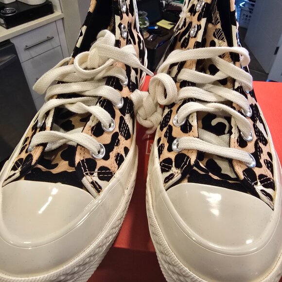 Converse Chuck 70 Hi Leopard Print Women's Sneakers Shoes A14945C Size 7.5 NEW - Picture 7 of 13